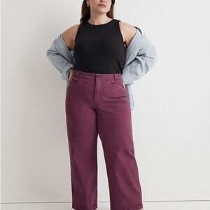 Madewell Emmett 2.0 Wide-Leg Pants: Garment-Dyed Edition / 33 / IRIS BLOOM